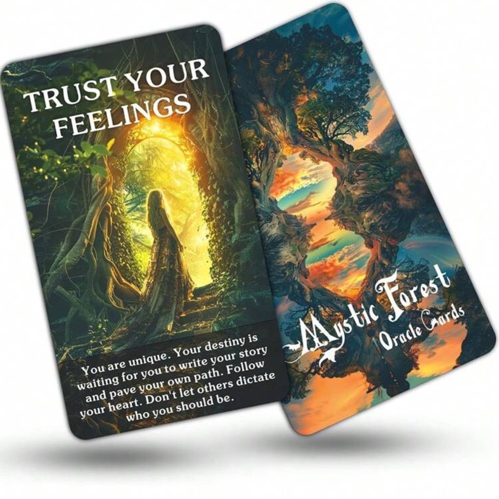 •Nature’s Guidance• Enchanted Forest 56-Card Oracle Card Deck with Keywords